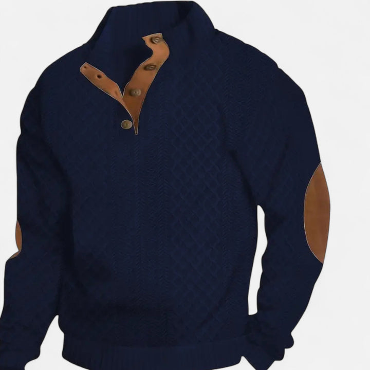 Alessio Romano - Struktureret Strikket Pullover Til Herre