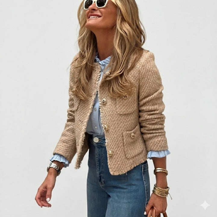 Camille Rousseau - Elegant Tweed Jakke Til Dame