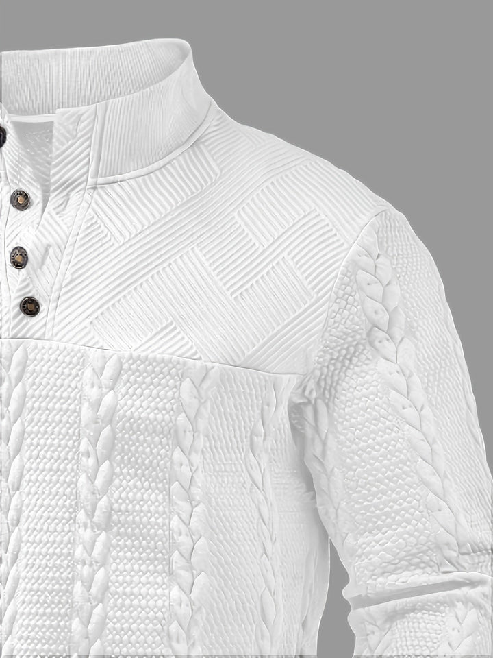 Mænd Casual Pullover med Opstående Krave