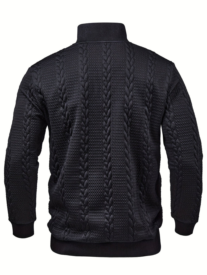 Mænd Casual Pullover med Opstående Krave