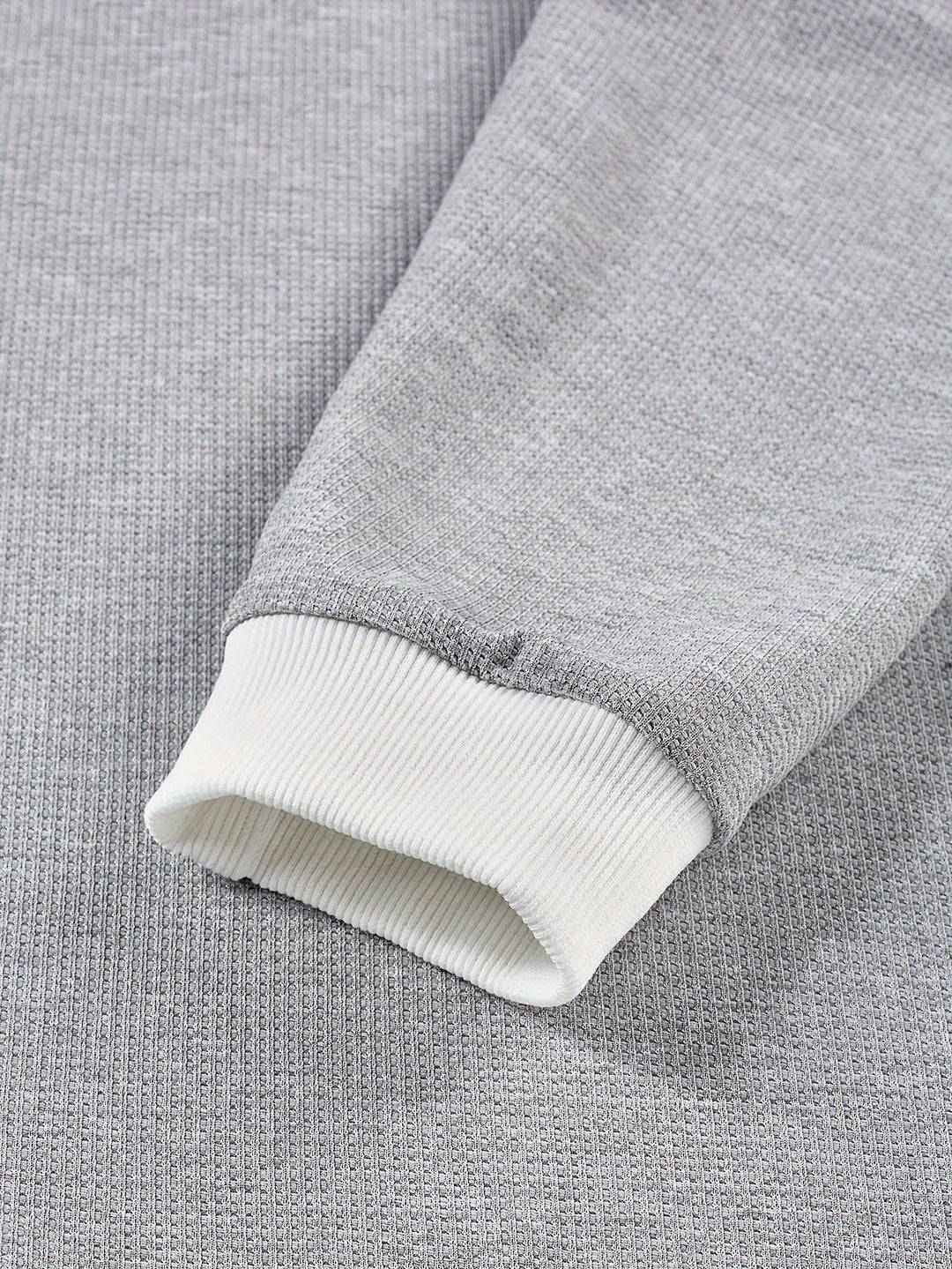 Mænd Tekstureret Langærmet Poloshirt med Knapstolpe
