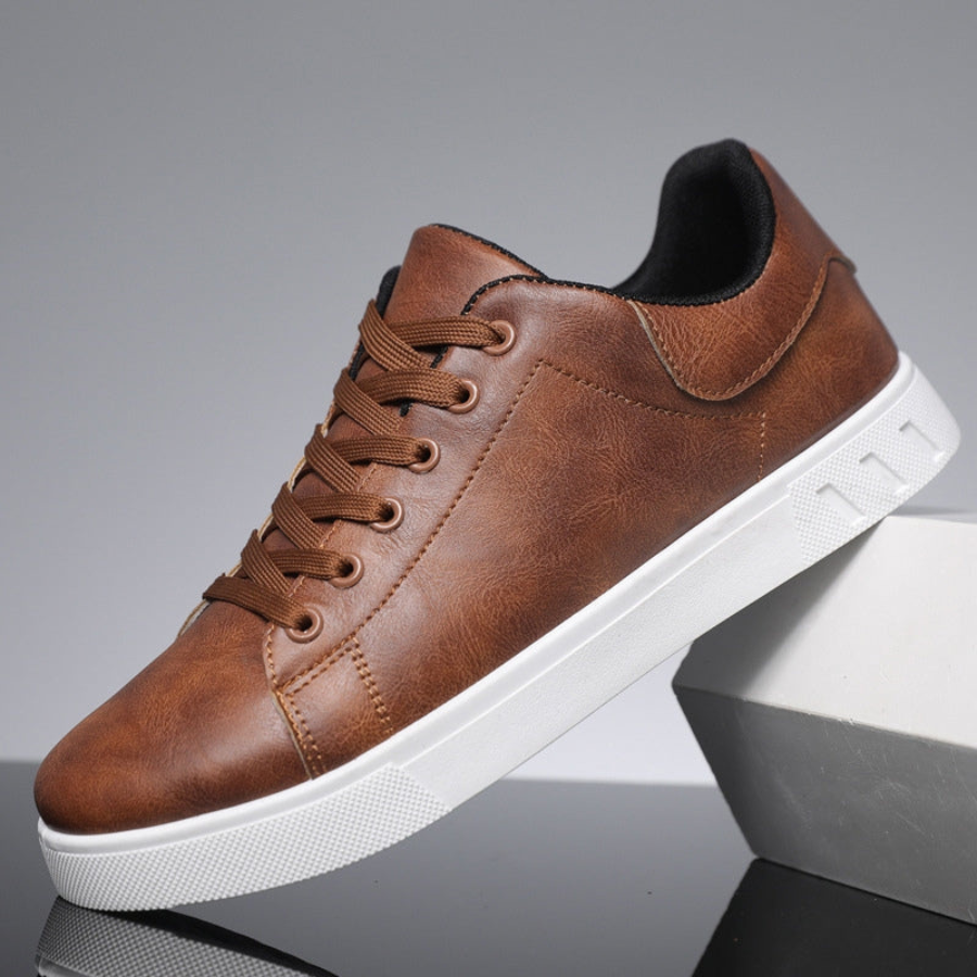 Matteo Sinclair - Minimalistiske Lædersneakers Til Herre