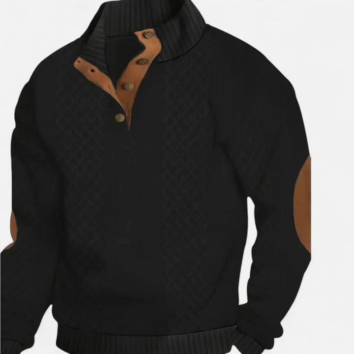Alessio Romano - Struktureret Strikket Pullover Til Herre