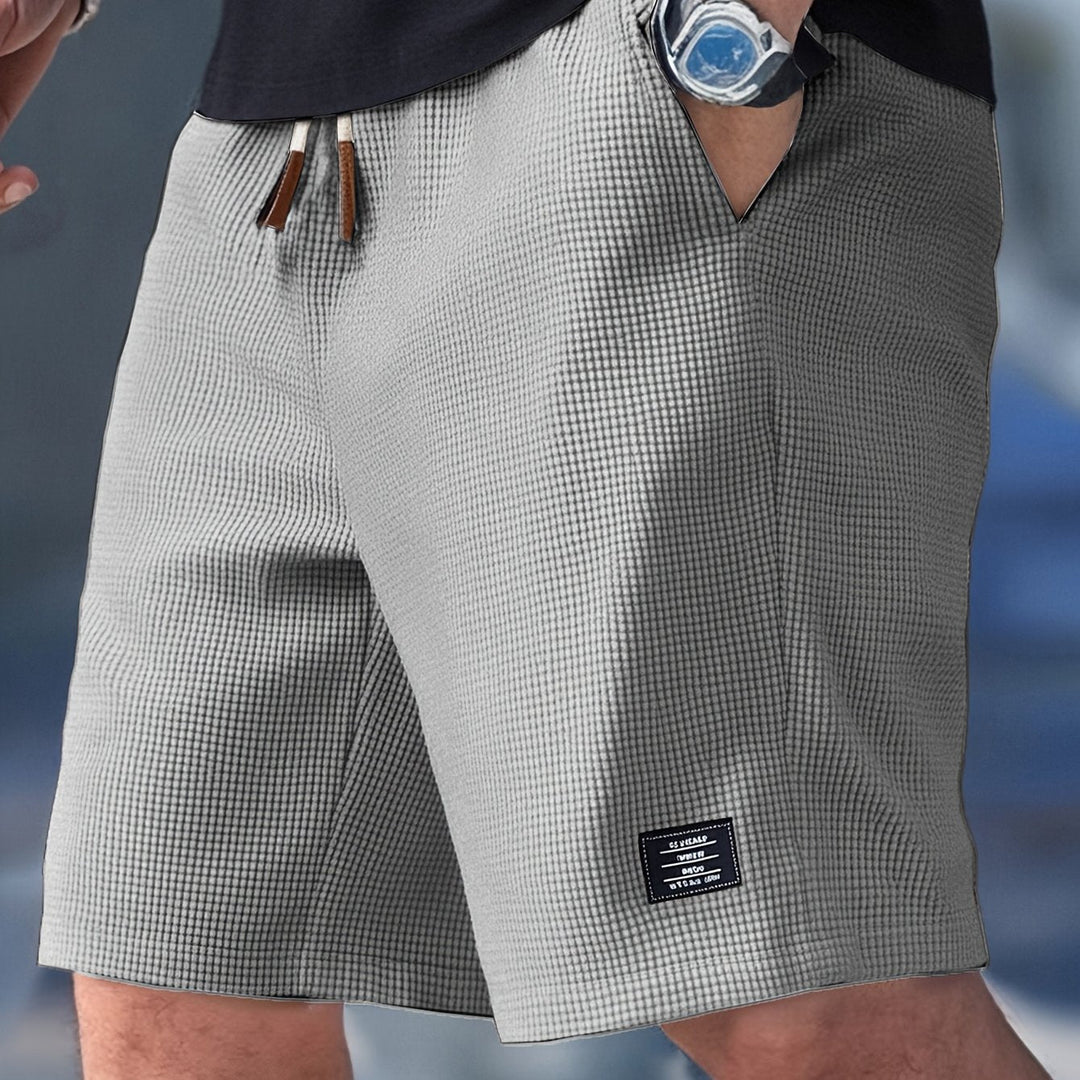 Herre Casual Sweatshorts med Vaffelstruktur og Sidelommer