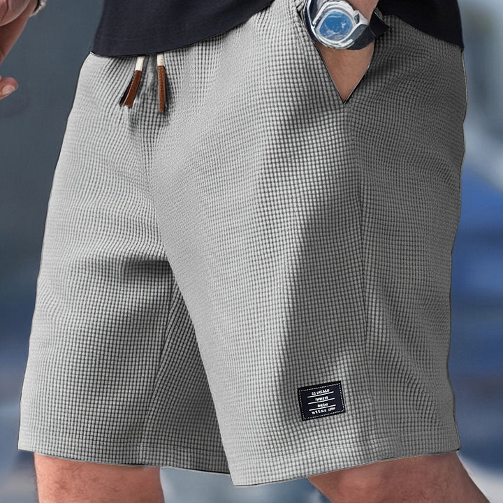 Herre Casual Sweatshorts med Vaffelstruktur og Sidelommer