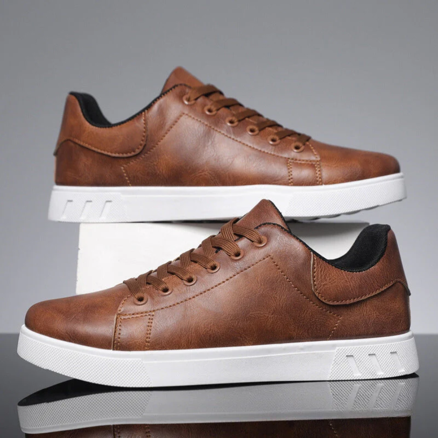 Matteo Sinclair - Minimalistiske Lædersneakers Til Herre