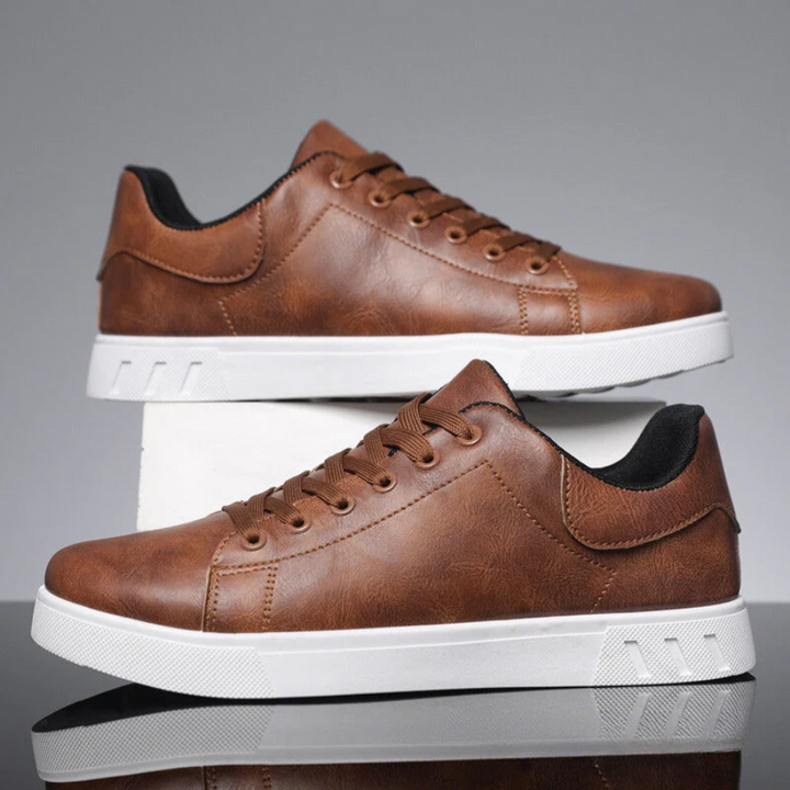 Matteo Sinclair - Minimalistiske Lædersneakers Til Herre