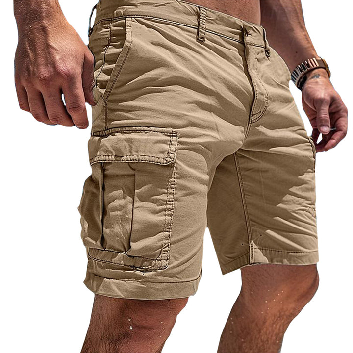 Herre Casual Cargo Shorts med Sidelommer og Knaplukning