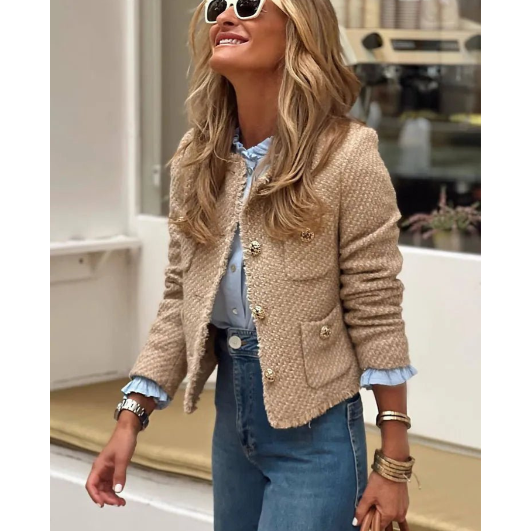 Camille Rousseau - Elegant Tweed Jakke Til Dame
