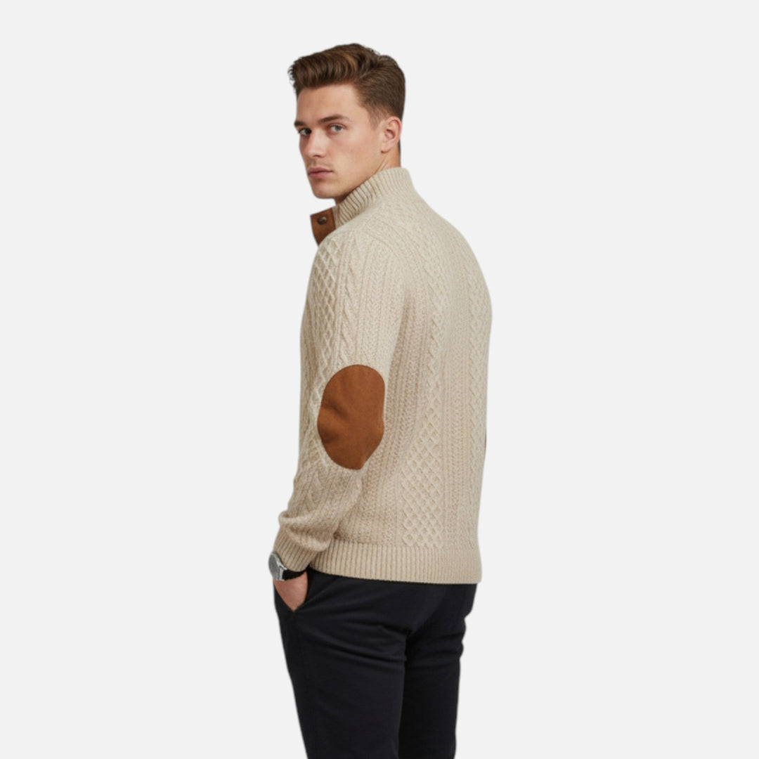Alessio Romano - Struktureret Strikket Pullover Til Herre