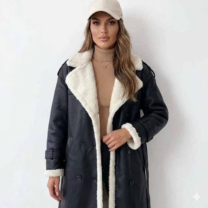 Vivienne Moreau - Luksus Shearling Vinter Frakke Til Dame