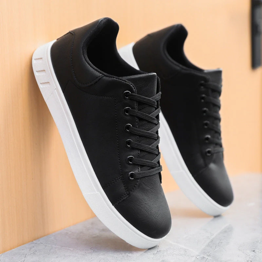 Matteo Sinclair - Minimalistiske Lædersneakers Til Herre
