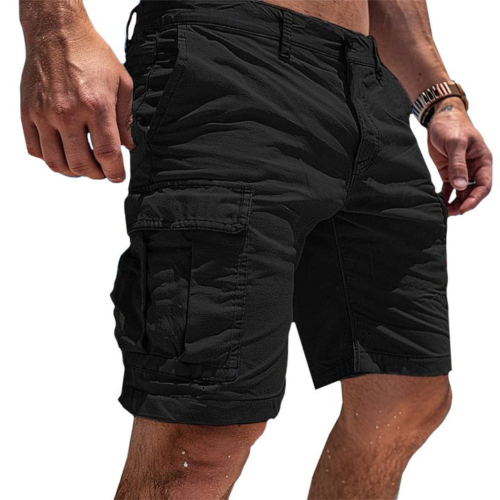 Herre Casual Cargo Shorts med Sidelommer og Knaplukning