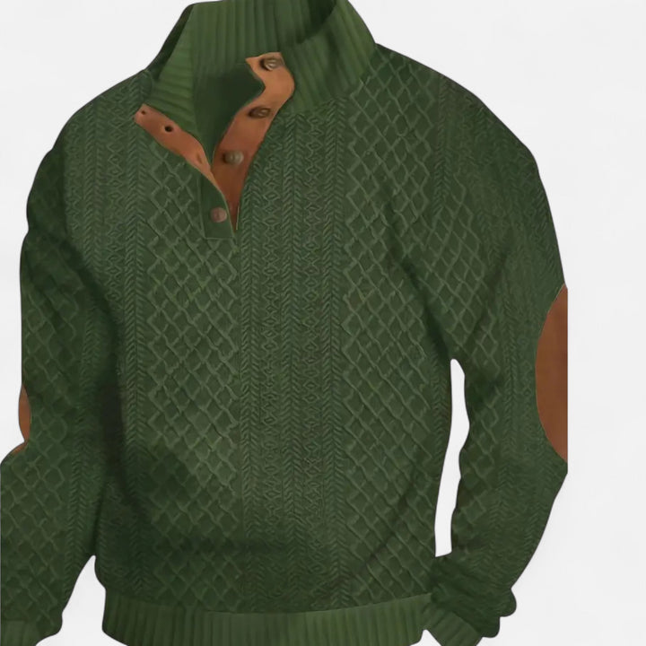 Alessio Romano - Struktureret Strikket Pullover Til Herre