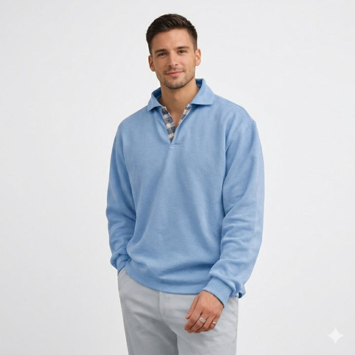 Luca Moretti - Premium Strikket Poloshirt Til Herre
