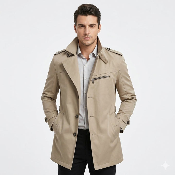 Klassisk Trenchcoat Til Herre – Let Vinterjakke