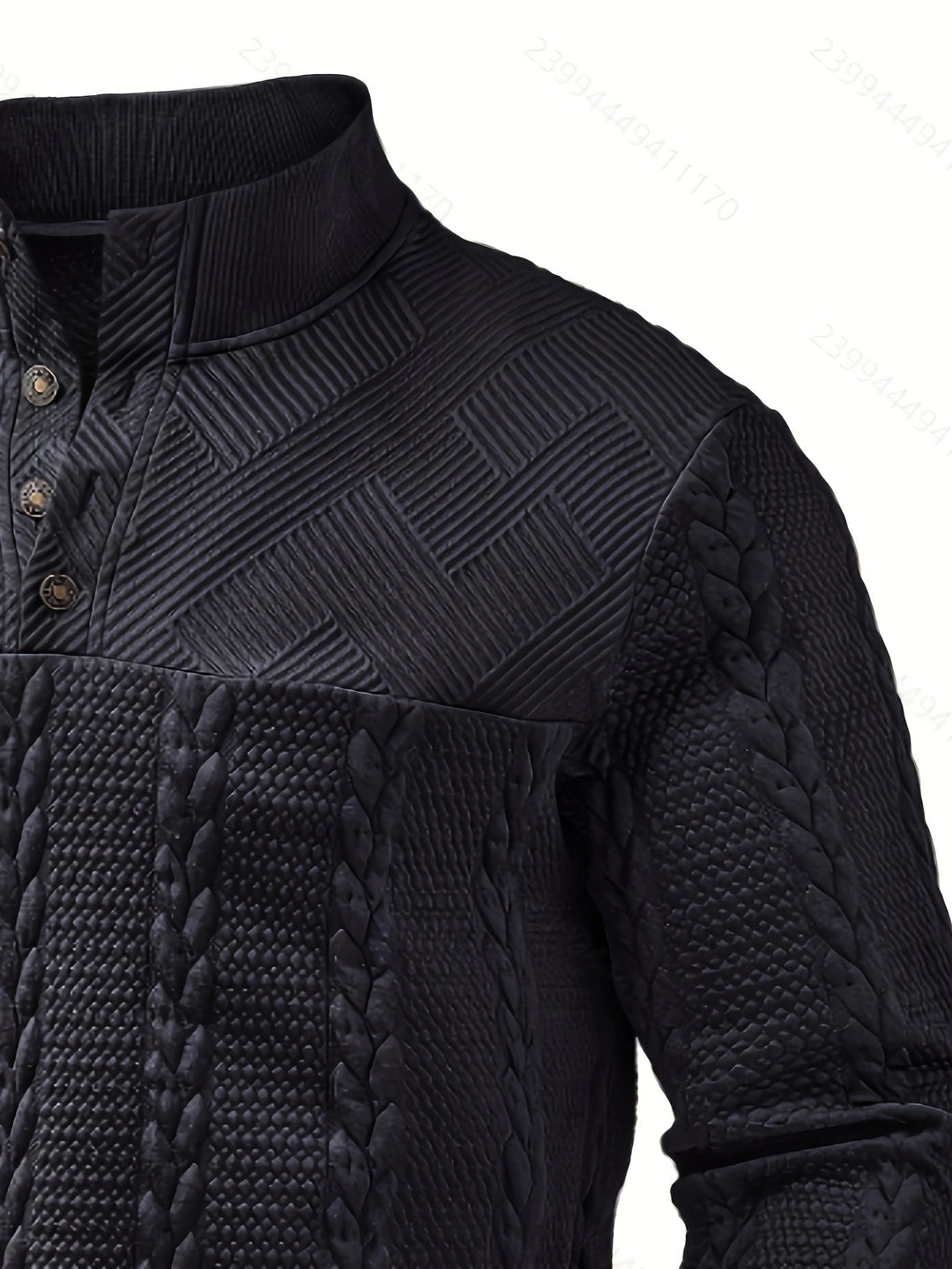 Mænd Casual Pullover med Opstående Krave