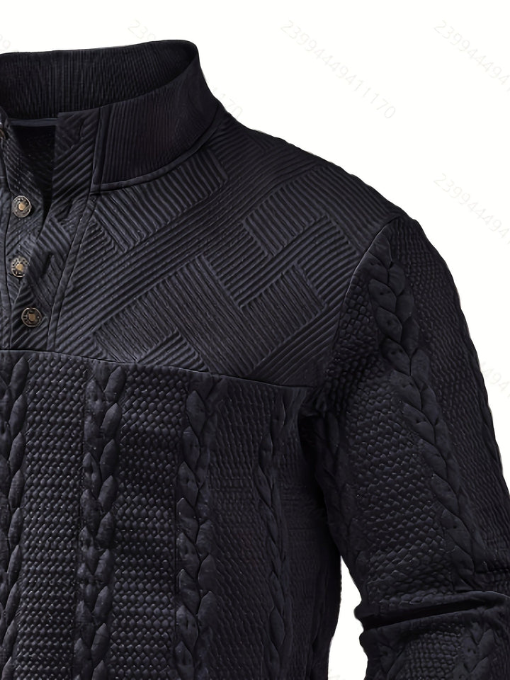 Mænd Casual Pullover med Opstående Krave
