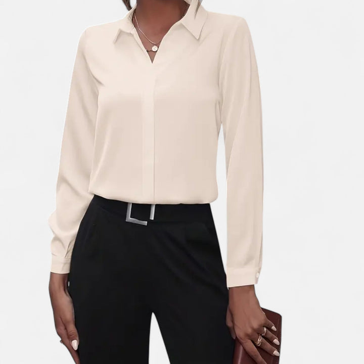 Camille Laurent - Elegant Kontor Bluse Til Dame
