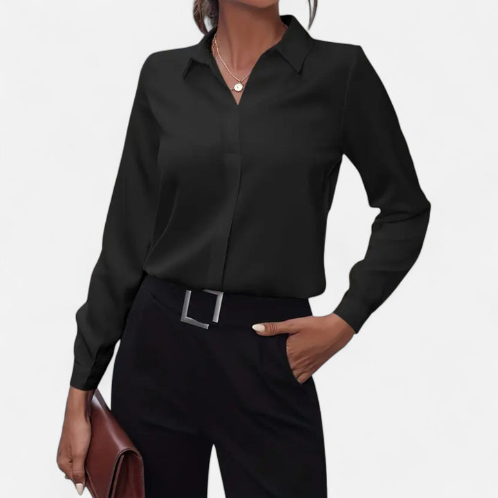 Camille Laurent - Elegant Kontor Bluse Til Dame