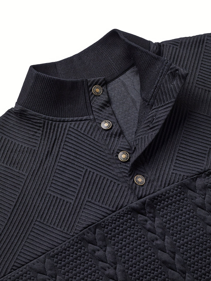 Mænd Casual Pullover med Opstående Krave