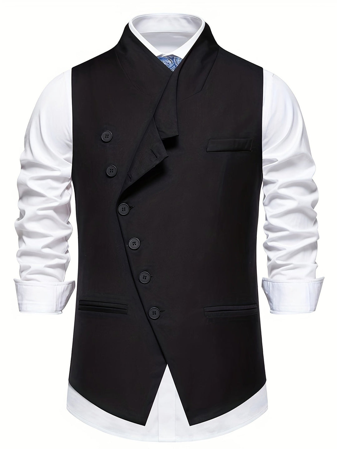 Mænd Elegante Habitveste med Revers og Sidelommer