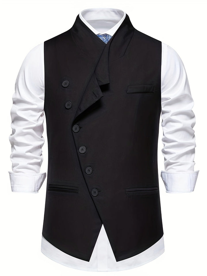 Mænd Elegante Habitveste med Revers og Sidelommer