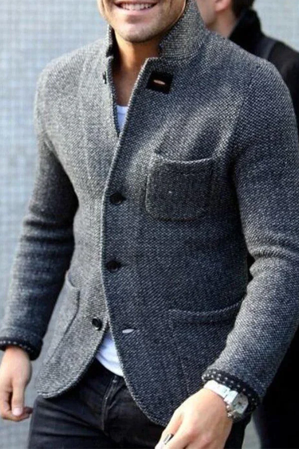 James Whitfield | Retro Wool-Blend cardigan jakke til herre