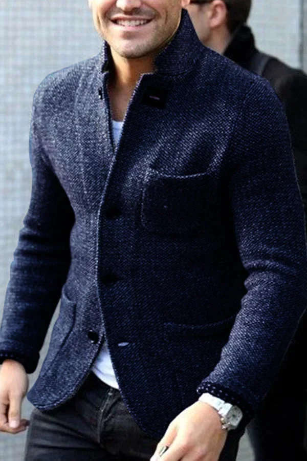 James Whitfield | Retro Wool-Blend cardigan jakke til herre