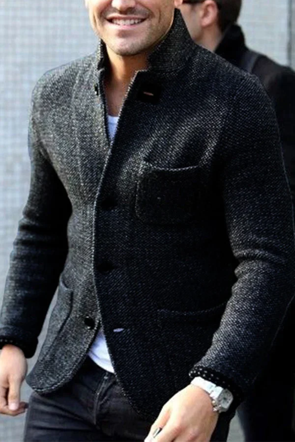 James Whitfield | Retro Wool-Blend cardigan jakke til herre