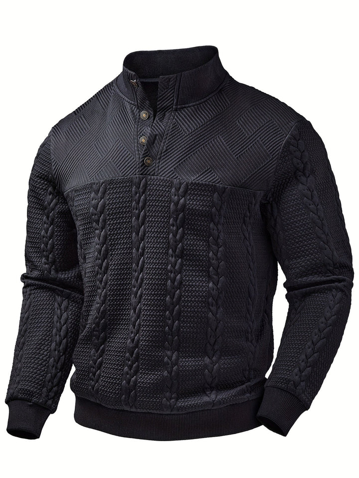 Mænd Casual Pullover med Opstående Krave