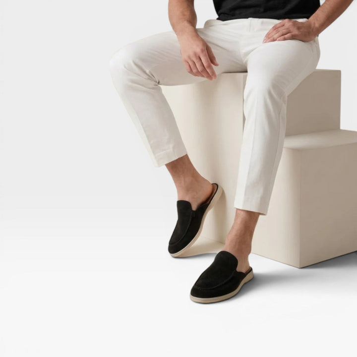 Mænd Casual Mules med Moc-Toe Syninger
