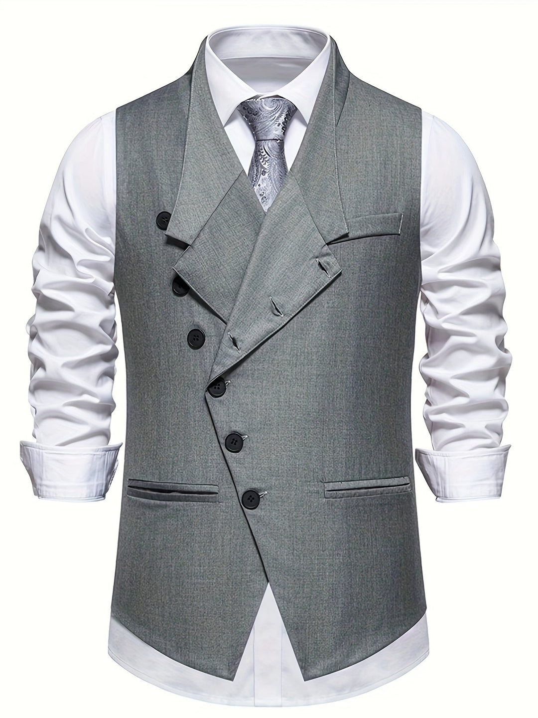 Mænd Elegante Habitveste med Revers og Sidelommer
