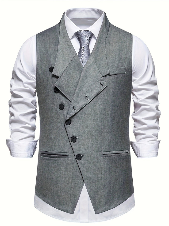 Mænd Elegante Habitveste med Revers og Sidelommer