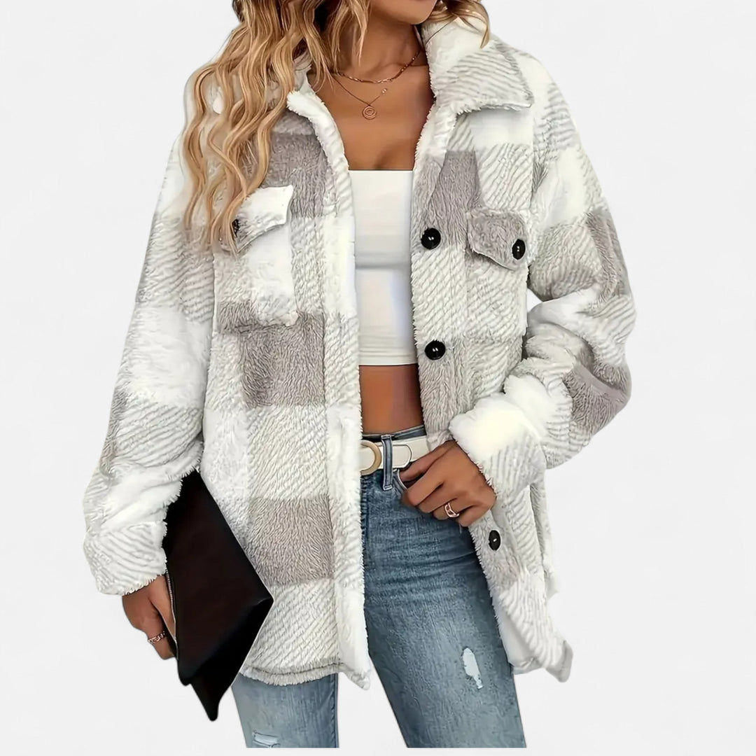 Sophie Laurent - Plys Ternet Sherpa Jakke Til Dame