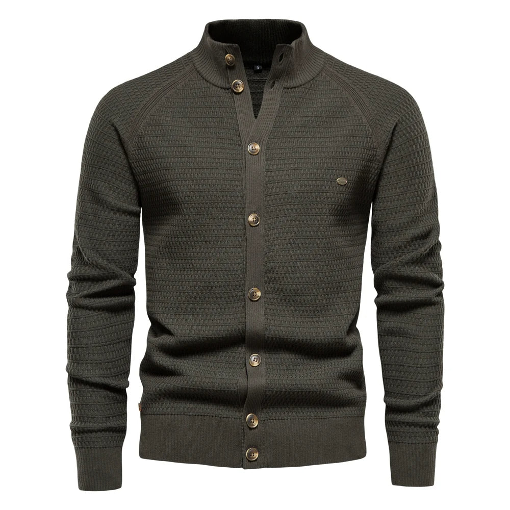 Nathaniel Rossi - Premium Strikket Cardigan Til Herre