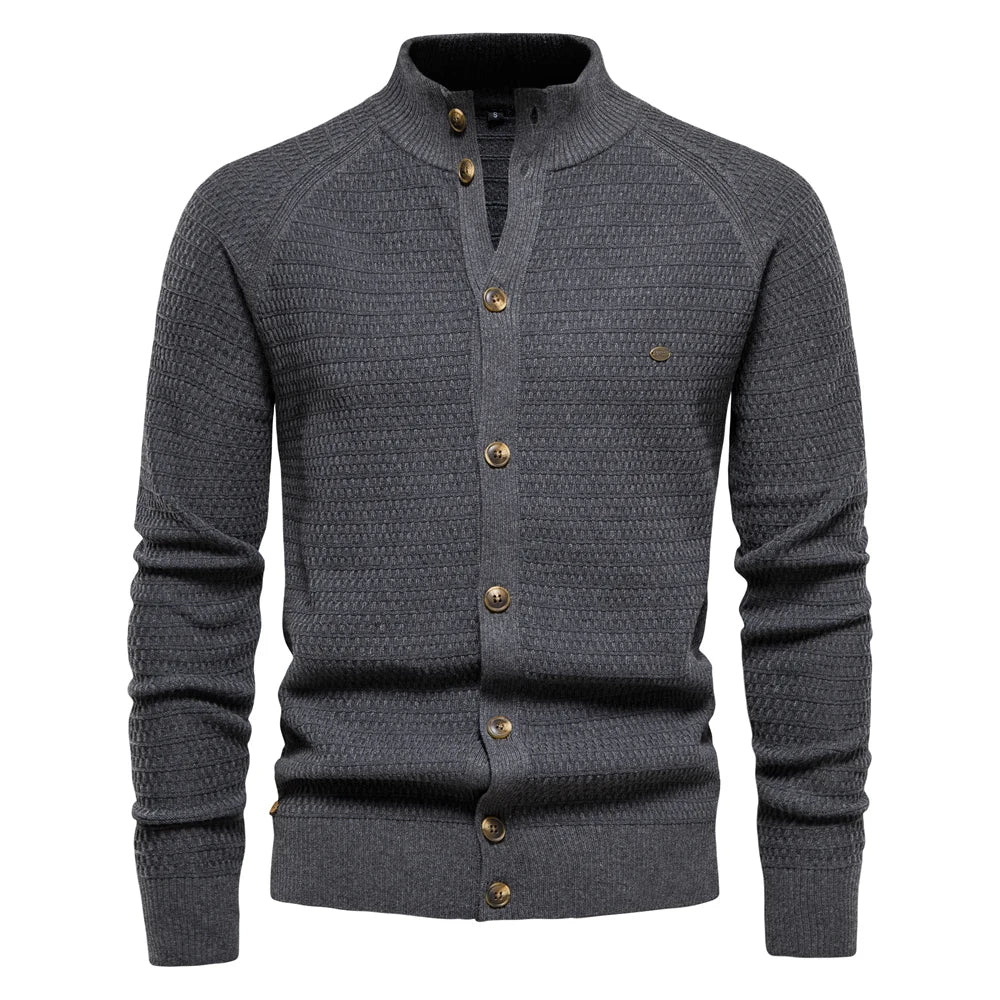 Nathaniel Rossi - Premium Strikket Cardigan Til Herre