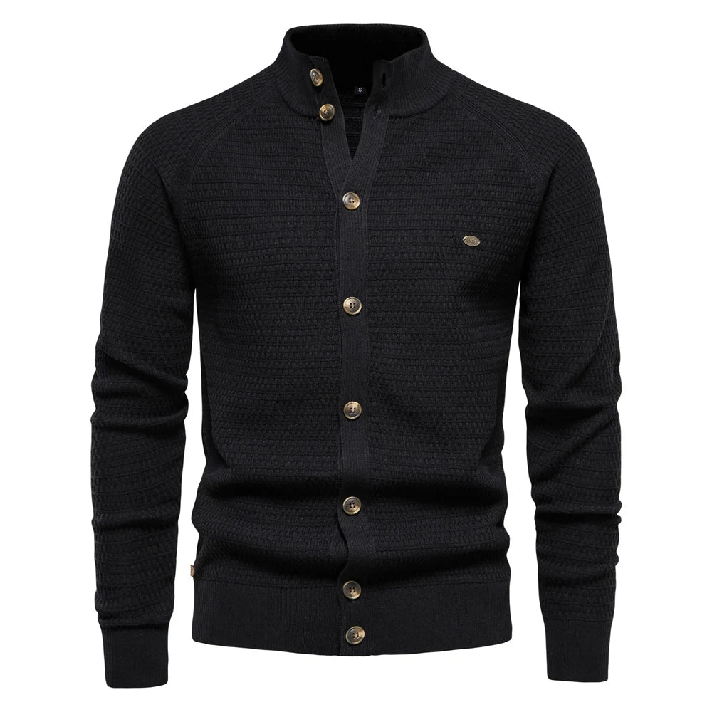 Nathaniel Rossi - Premium Strikket Cardigan Til Herre