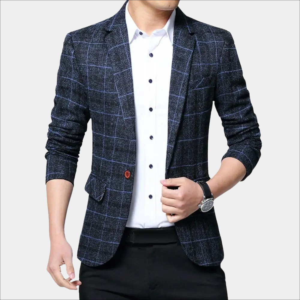 Balder - Trendy Checked Blazer For Mænd For Et Afslappet Udtryk