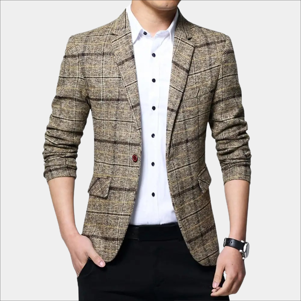 Balder - Trendy Checked Blazer For Mænd For Et Afslappet Udtryk