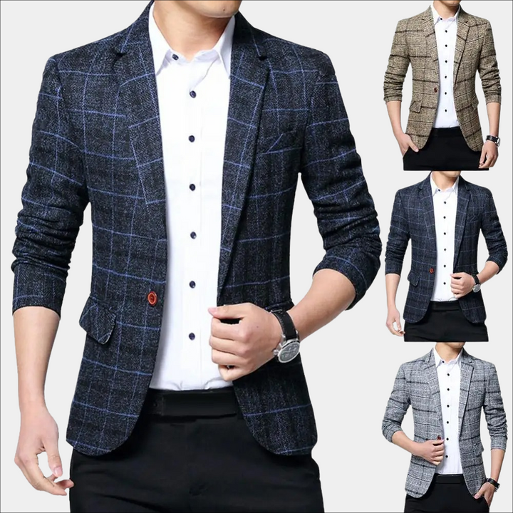 Balder - Trendy Checked Blazer For Mænd For Et Afslappet Udtryk
