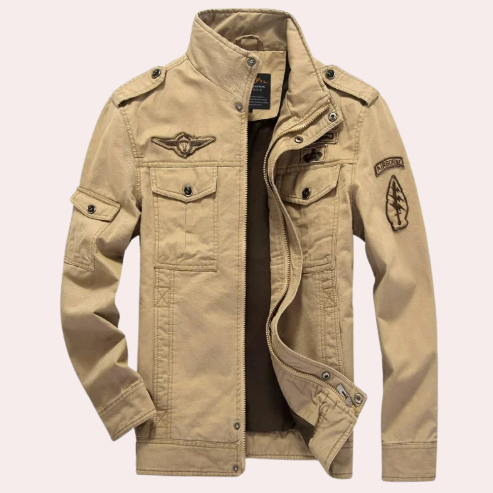 Trendy Dominico - Afslappet Windbreaker Med Stilfuld Stående- Up Krave