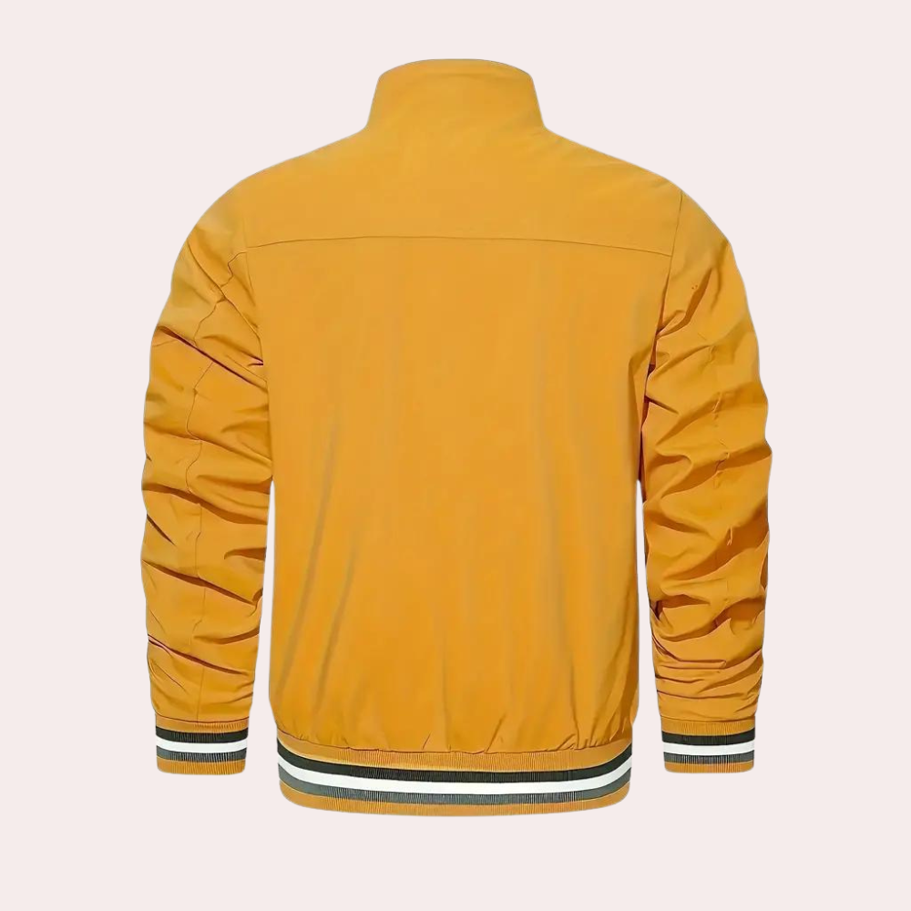 Stilfuld Orange Herrejakke Til Et Afslappet Udtryk