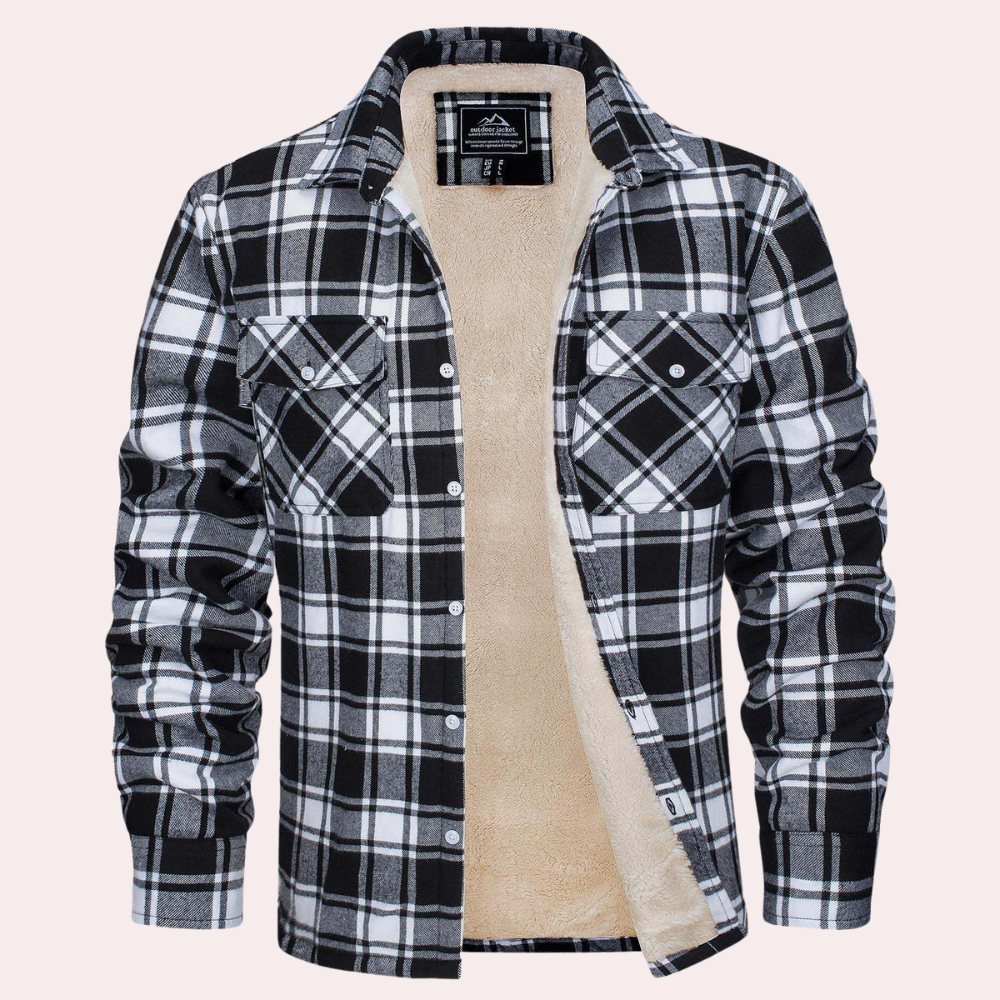 Stilfuld Checkered Mænd Jakke Til Mode- Bevidste Mand