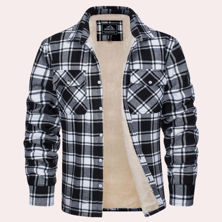 Stilfuld Checkered Mænd Jakke Til Mode- Bevidste Mand