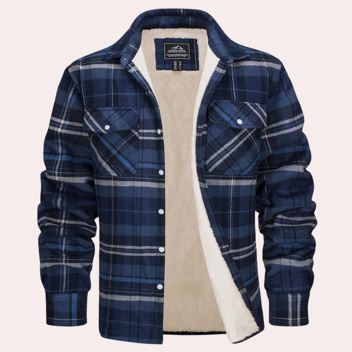 Stilfuld Checkered Mænd Jakke Til Mode- Bevidste Mand