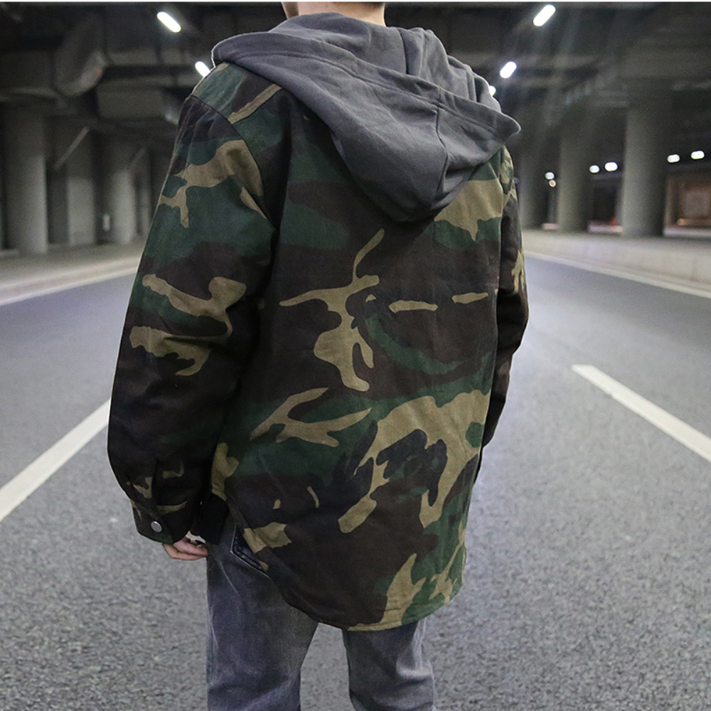 Ethan - Stilfuld Urban Camo Mænd Hættetrøje