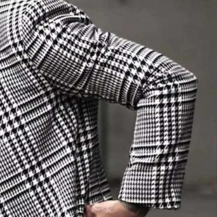 Stilfuld Checkered Mænds Frakke - Christopher
