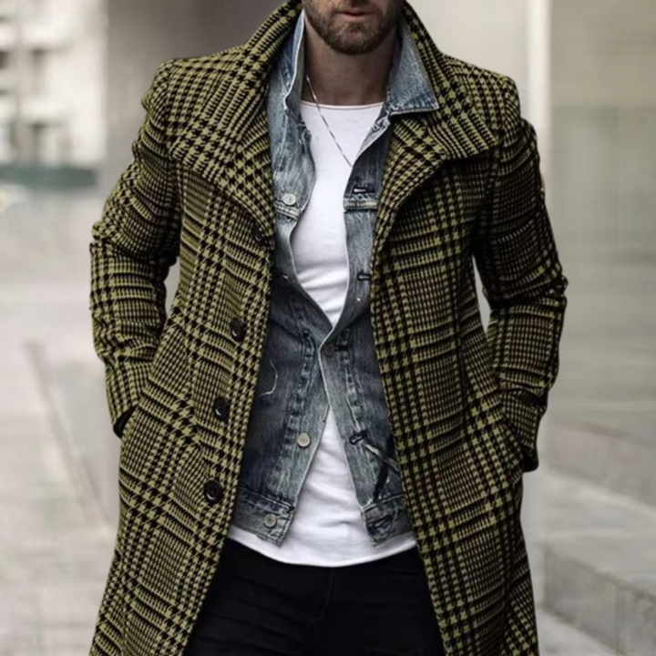 Stilfuld Checkered Mænds Frakke - Christopher