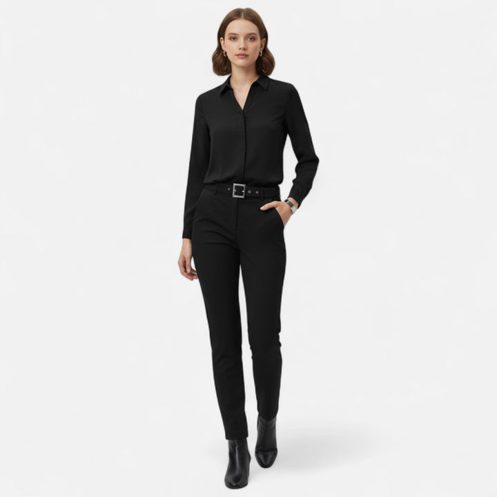Camille Laurent - Elegant Kontor Bluse Til Dame